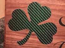 Personalized Name Sign Custom Carbon Fiber Inlay Carved Wood Plaque 6 small