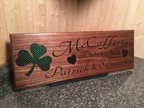 Personalized Name Sign Custom Carbon Fiber Inlay Carved Wood Plaque 7 small