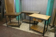 Reclaimed Wood Industrial Kitchen Island 6 small
