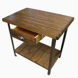 Reclaimed Wood Industrial Kitchen Island 1 small