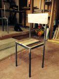Reclaimed Wood With Metal Frame Dining Room Set 2 small