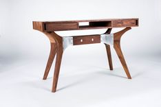 Walnut And Aluminum Desk 5 small