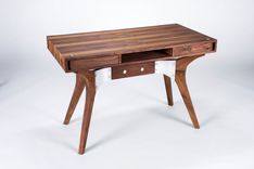 Walnut And Aluminum Desk 1 small