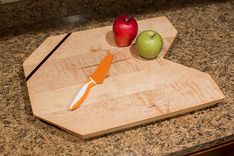 Geometric Maple Cutting Board With Walnut Inlay 2 small