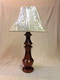 Handmade Brazilian Leopardwood, Peruvian Walnut, & African Padouk Table Lamp 1 small