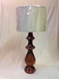 Handmade Mahogany, Peruvian Walnut And Padouk Wood Table Lamp 3 small