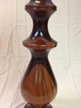 Handmade Mahogany, Peruvian Walnut And Padouk Wood Table Lamp 4 small