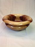 Fifteen Inch Handmade Maple Cherry Padouk Bowl 2 small