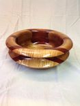 Thirteen And One Half Inch Padouk, Maple, Curly Maple Bowl 1 small