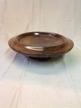 Fourteen And One Half Inch Crotch Walnut Pedestal Platter 2 small