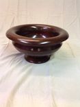 Twelve Inch Peruvian Walnut And Padouk Pedestal Bowl 2 small