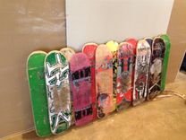 Upcycled Skateboard Headboard And Queen Bed Frame 2 small