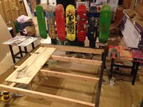 Upcycled Skateboard Headboard And Queen Bed Frame 4 small