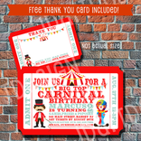 Printable Children Party Theme Invitations W/Free Thank You Cards 1 small