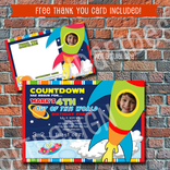 Printable Children Party Theme Invitations W/Free Thank You Cards 2 small