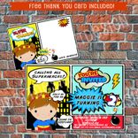 Printable Children Party Theme Invitations W/Free Thank You Cards 4 small