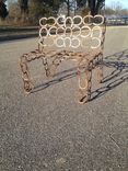 Horseshoe Bench Entirely Made From Used Horseshoes 1 small
