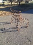 Horseshoe Bench Entirely Made From Used Horseshoes 2 small