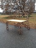 Horseshoe (Wood Seat) Bench, Used Shoes 2 small