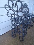 New Horseshoe Flower Chair Pair 3 small