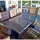 Dining Table With Zinc Table Top 3 small