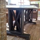 Dining Table With Zinc Table Top 4 small