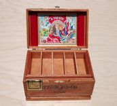 Jewelry/Keepsake/Tackle Box Made From Arturo Fuente Flor Fina 858 Cigar Box 3 small