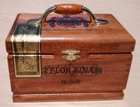 Jewelry/Keepsake/Tackle Box Made From Arturo Fuente Flor Fina 858 Cigar Box 2 small
