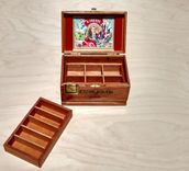 Jewelry/Keepsake/Tackle Box Made From Arturo Fuente Flor Fina 858 Cigar Box 6 small