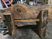 Live Edge Sycamore Hardwood Bench 5 small