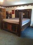 Reclaimed King Size Wooden Bed 2 small