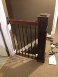 Peruvian Walnut Newel Post And Railing Kit 2 small
