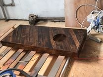 Pallet Wood Cornhole Game Table 3 small