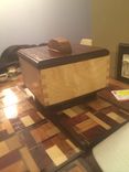 Recycled Wood Drink Coasters And Storage Box 6 small