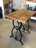 Antique Sewing Table With Reclaimed Top 5 small