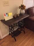Antique Sewing Table With Reclaimed Top 6 small