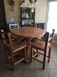 Reclaimed Heart Pine Breakfast Table 1 small