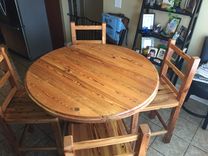 Reclaimed Heart Pine Breakfast Table 2 small