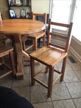 Reclaimed Heart Pine Breakfast Table 3 small