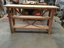 Reclaimed Heart Pine Sofa Table 3 small
