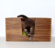 Walnut Pet Carrier And Bed 1 small