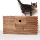 Walnut Pet Carrier And Bed 6 small