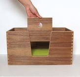 Walnut Pet Carrier And Bed 2 small
