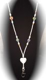 Millefiori Hearts Beaded Lanyard 2 small