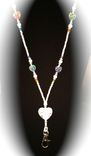 Millefiori Hearts Beaded Lanyard 3 small