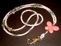 Custom Butterfly Beaded Lanyard 5 small