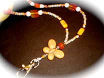 Custom Butterfly Beaded Lanyard 3 small