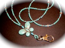 Custom Turquoise Beaded Lanyard 3 small