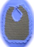 Heirloom Quality Crocheted Baby Bib 4 small