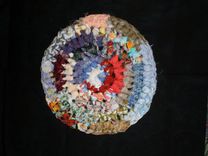Rag Rug Coasters & Trivets 4 small